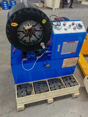 4 اینچ 16 Dies Hose Crimping Machine / ماشین کرمپ لوله لاستیکی هیدرولیک اندازه 850 * 530 * 980 میلی متر