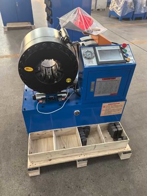 سیستم کنترل PLC سرویس OEM صنعتی 16 Dies رنگ های آبی 4 اینچ محدوده پیچ کردن ابزار پیچ کردن هیدرولیک الکتریکی 0.01mm دقت لوله پیچ ماشین