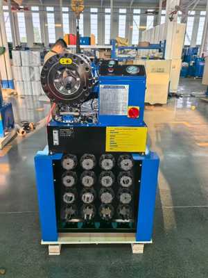 دستگاه پرس شیلنگ هیدرولیک P38، 6-38 میلی‌متر، نیروی 300 تن، 8 دست قالب