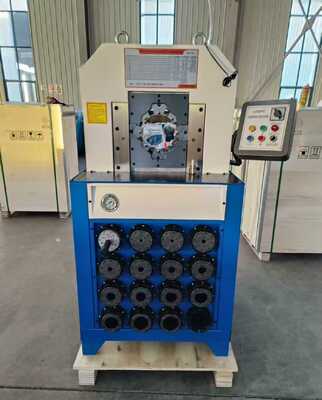 قیمت خوب دستگاه پرس شلنگ هیدرولیک کنترل دکمه ای 3 اینچی 6-76 میلی متری با 15 قالب قابل تعویض برای پرس شلنگ کارآمد آنلاین