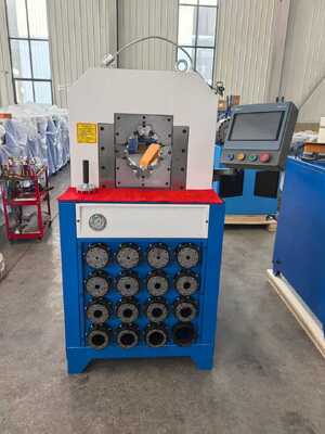 قیمت خوب دستگاه چین دار خرطومی هیدرولیک 220 ولتی/380 ولتی الکتریکی 3 اینچی با 2800KN نیروی چین دار PLC/سیستم کنترل پایینی و محدوده چین دار 6-76 میلی متری آنلاین