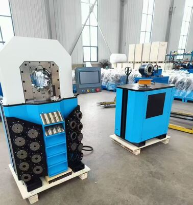 قیمت خوب سرویس OEM دستگاه پرس شلنگ هیدرولیک با دقت 0.01 میلی متر با محدوده پرس 6-102 میلی متر و 16 قالب آنلاین