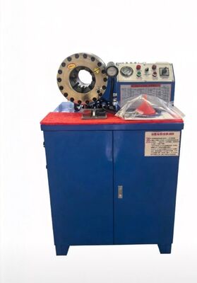 قیمت خوب دستگاه چین دار شیلنگ لاستیکی 2 اینچ 600T مدل بالاتر آبی رنگ ولتاژ 220v/380v با برد 6-51 میلی متر و 10 قالب قابل تعویض آنلاین