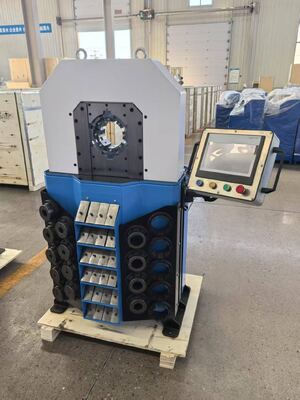 4 اینچ ضخامت فوق العاده مدل OEM Service 0.01mm دستگاه چین دار هیدرولیک شیلنگ با محدوده چین دار 6-102 میلی متر و 16 قالب