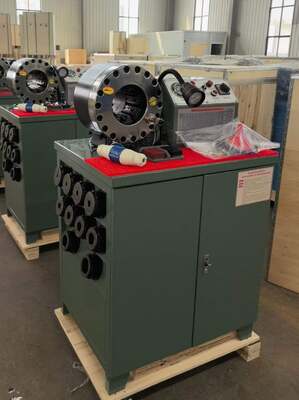 2 Inch 600T Rubber Hose Crimping Machine Higher Model Green Color 220V/240V/380V/415V Voltage With 6-51mm Range And 10 Interchangeable Dies