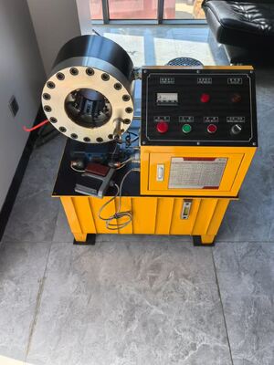 2 Inch 10 Dies Special Design Yellow Color Hydraulic Hose Crimping Machine With 31.5Mpa Oil Pump Pressure 220v/240v/380v/415v Voltage Options And 3KW/4KW Motor Power